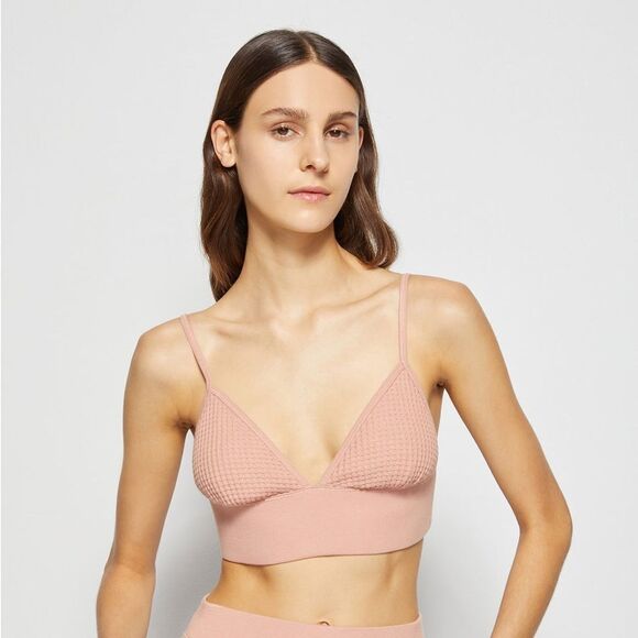 Jonathan Simkhai Juliette Waffle Bralette in Chai - Picture 1 of 5